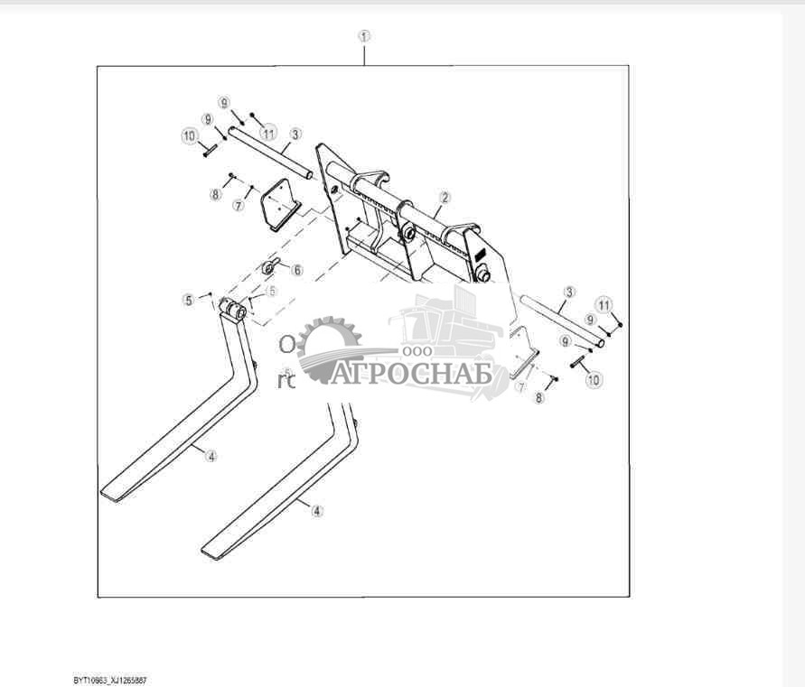 Hi-Vis Fork Kit, 60 inch Frame (60 inch Tines) 